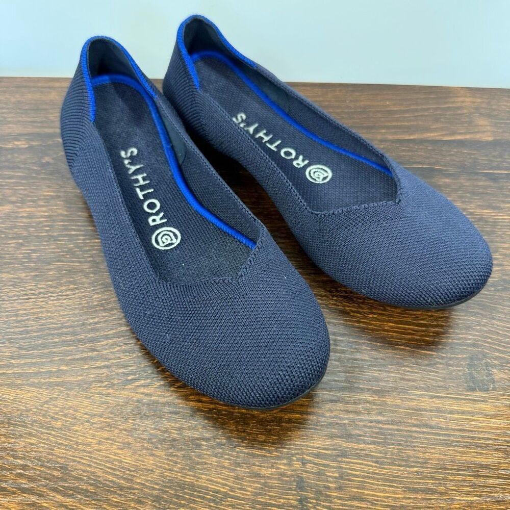 Rothy's Navy Women's Ballet Flat Heels